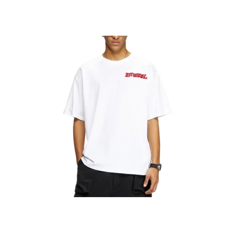 DIESEL T Boxt R20 Logo Printed Crewneck T Shirt-2