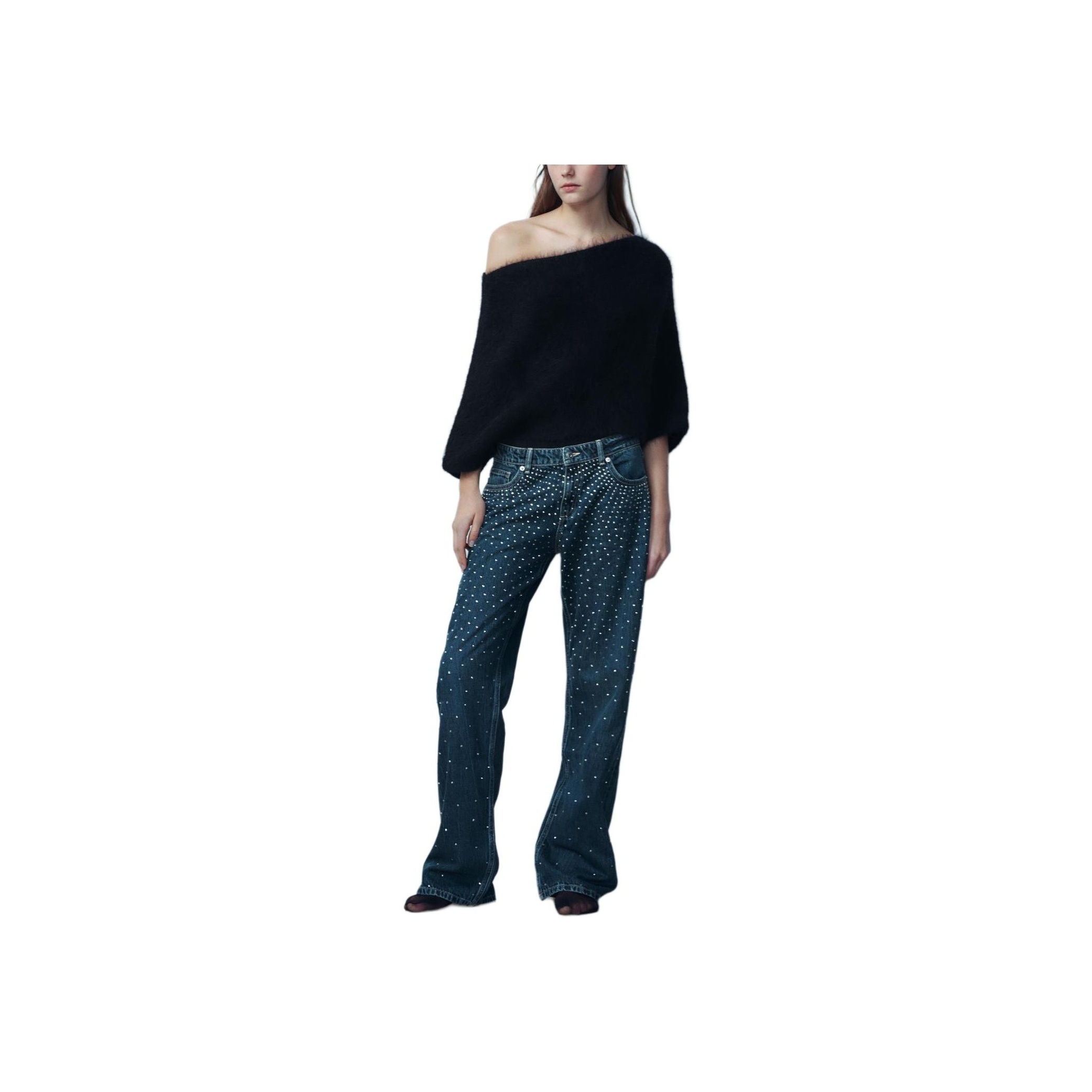 BLUGIRL RA5109MA52I63920 関税送料込 ZW COLLECTION HIGH-RISE DENIM JORTS - Blue | ZARA United States