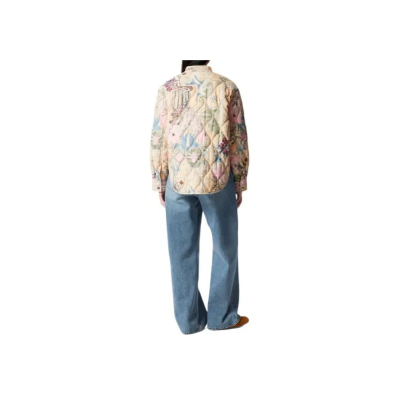 Other Stories Jackets Coats Women's Beige Pattern-1