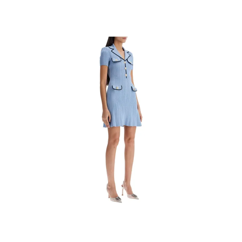 Self portrait Ribbed knit Mini Dress-1