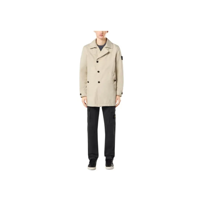 STONE ISLAND Trench Coat Men's Ecru-2
