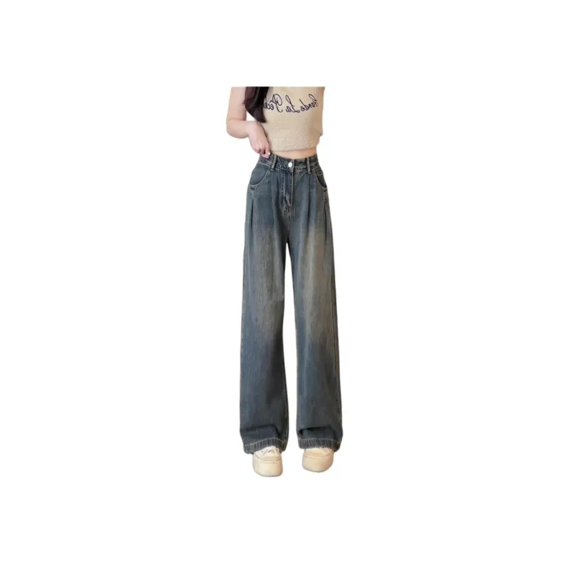 MEIQIER Jeans Women's Cement Gray-1