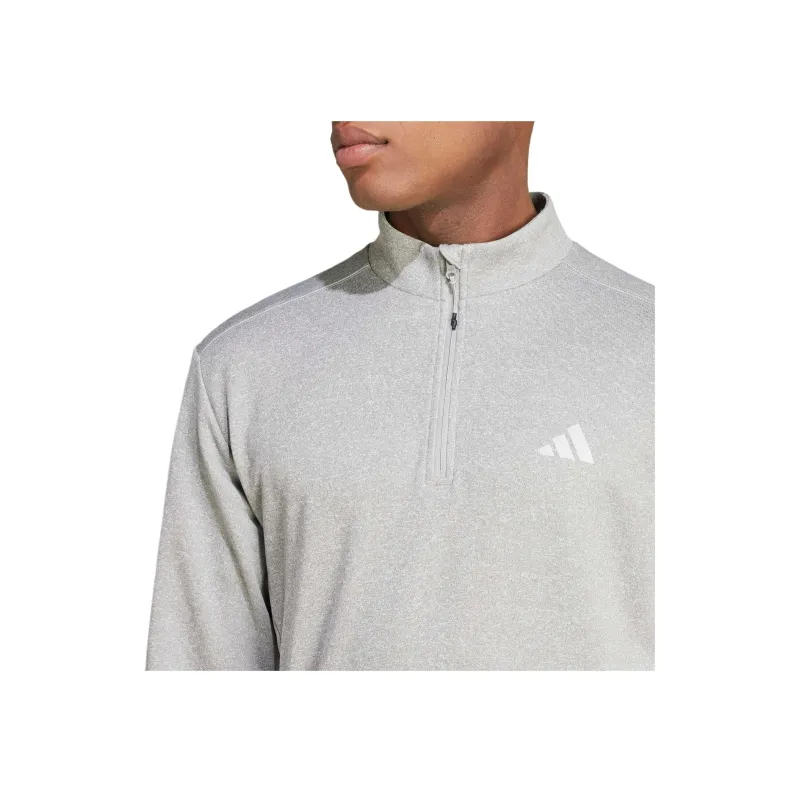 Adidas GAME AND GO SMALL LOGO SWEATSHIRT Men's Medium Heather Gray/Black-2