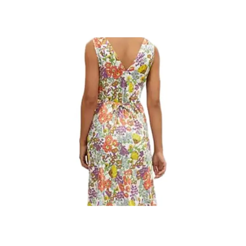 COACH Garden Floral Print Midi Dress Sleeveless Dress Women's Multicolor-4