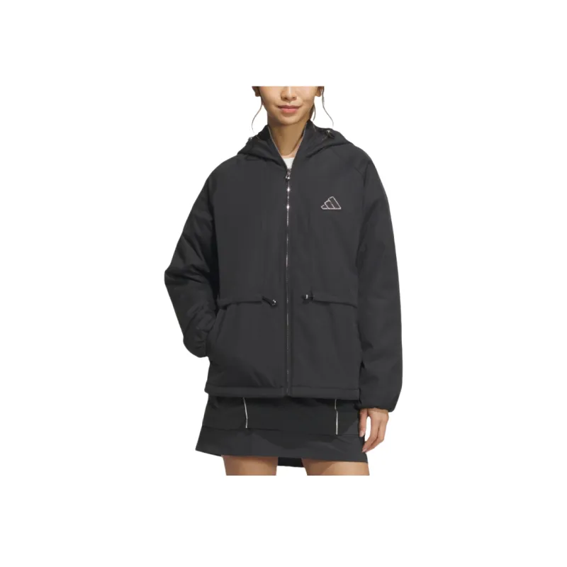 Adidas Jackets Coats Women's Black/Metallic Silver-3