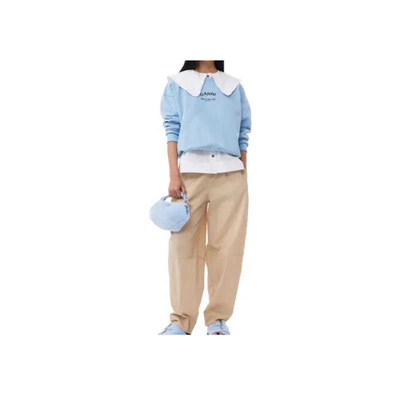 GANNI Recyclable Polyester Crossbody Handbags Mini Women's Light Blue-2