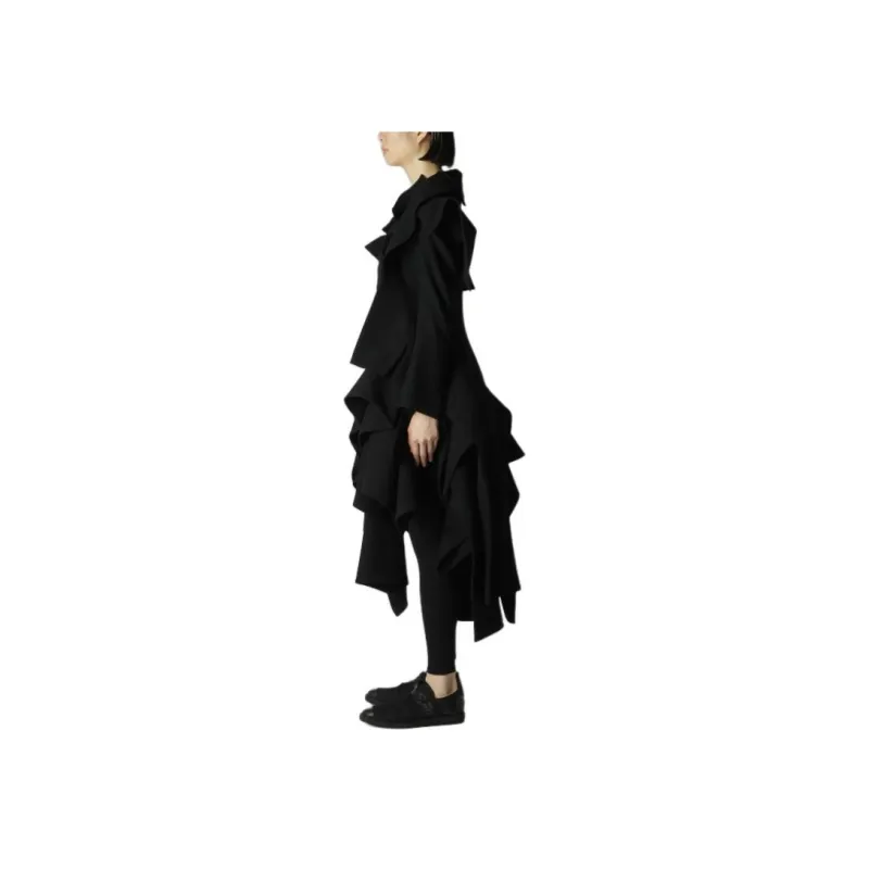 Yohji Yamamoto Draped Coat-2