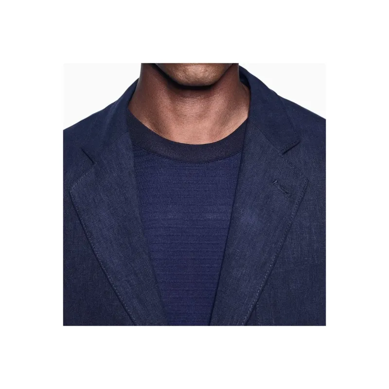 Emporio Armani Upton Line Single breasted Jacket In Linen Canvas-3