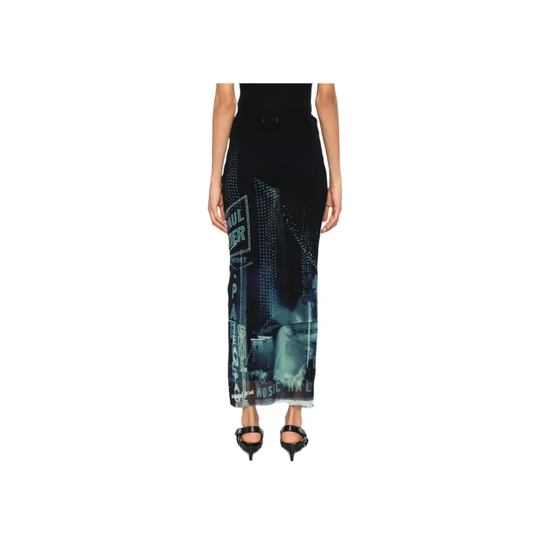 Jean Paul Gaultier Mesh Long Skirt 'Pigalle'-3