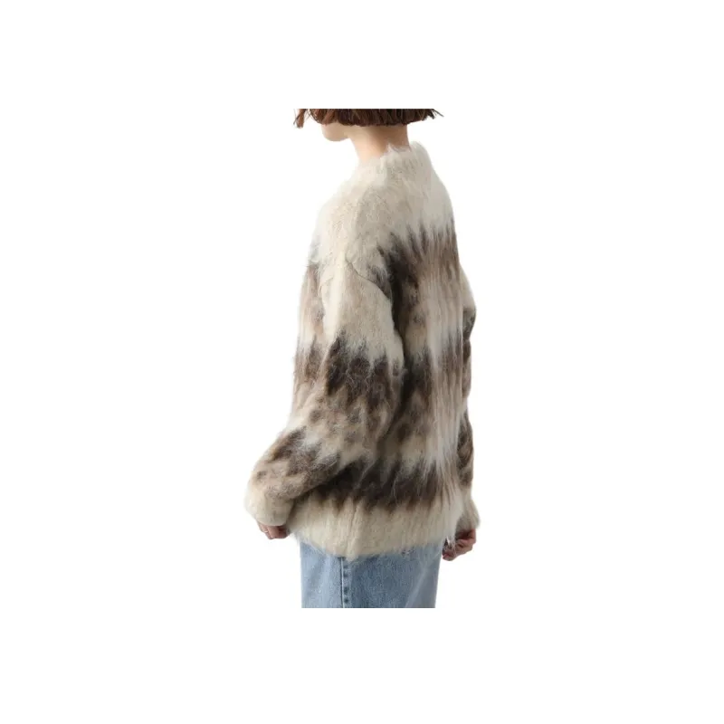 CELINE Crew Neck Sweater In Fair Isle Mohair-4