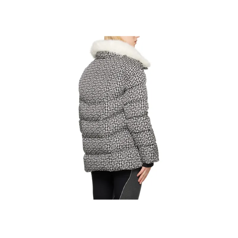 BALMAIN Down Jacket Women's Black White-3