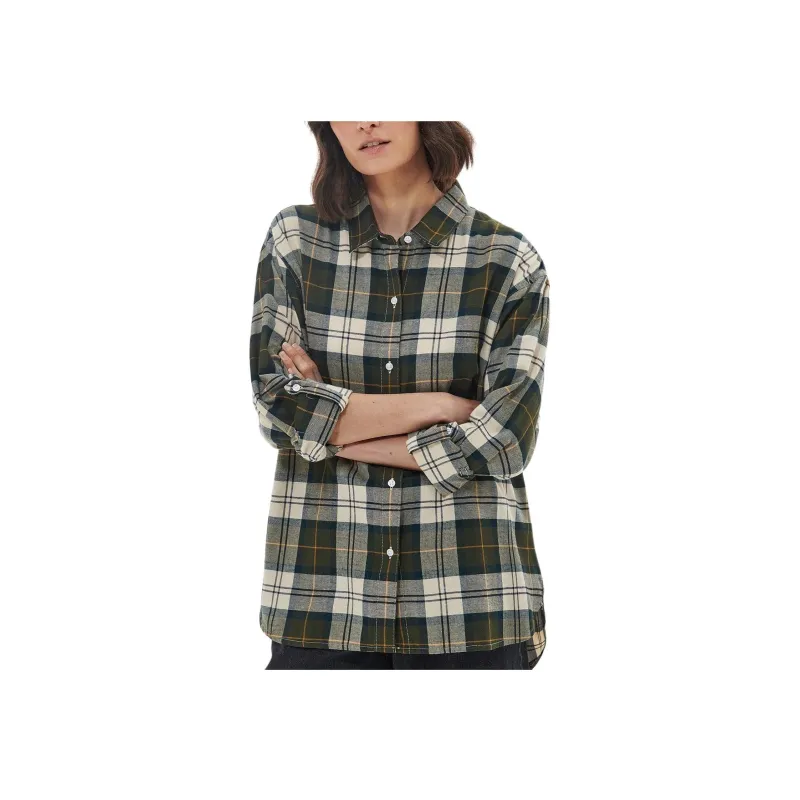 BARBOUR Barbour Elishaw Relaxed Shirt Shirt Women's Green-1