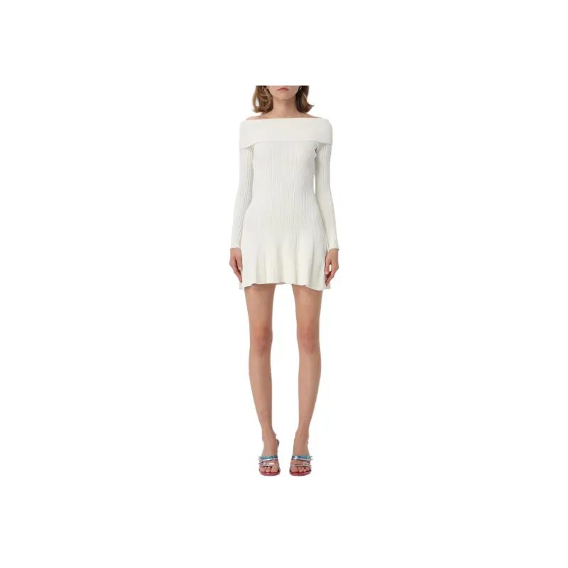 Self portrait Off shoulder Ribbed knit Minidress-4