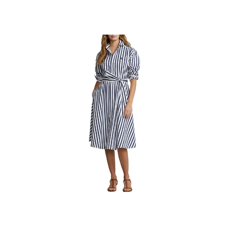 Polo Ralph Lauren Striped Tie Waisted Shirt Dress-2