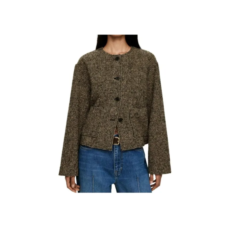 ARKET Cropped Coats Women's Brown-3
