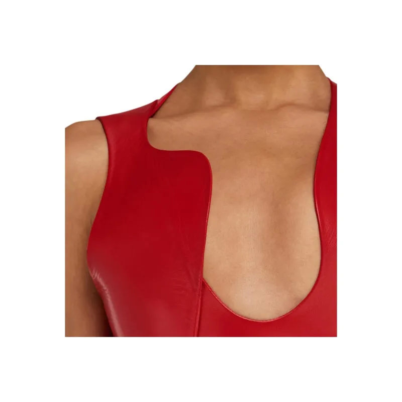 FERRAGAMO SS25 Sleeveless Dress Women's Red-4