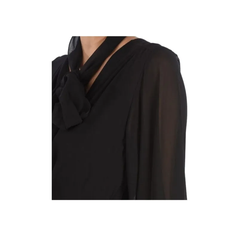 CELINE Short Sleeved Dresses Women's Black-1