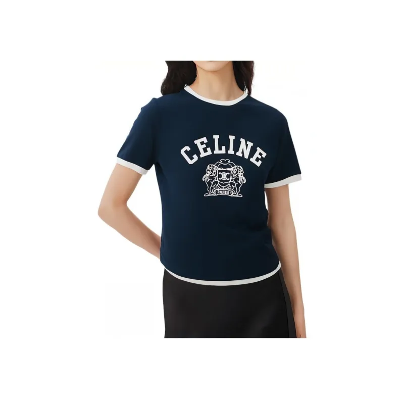 CELINE Blason 70's T shirt In Cotton Jersey-2