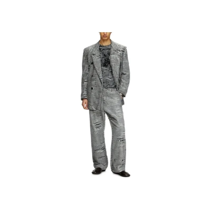 DIESEL D Pekka Fsg Distressed Denim Blazer-2
