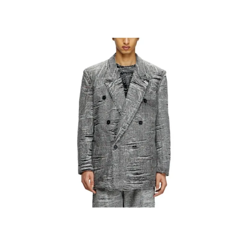 DIESEL D Pekka Fsg Distressed Denim Blazer-1