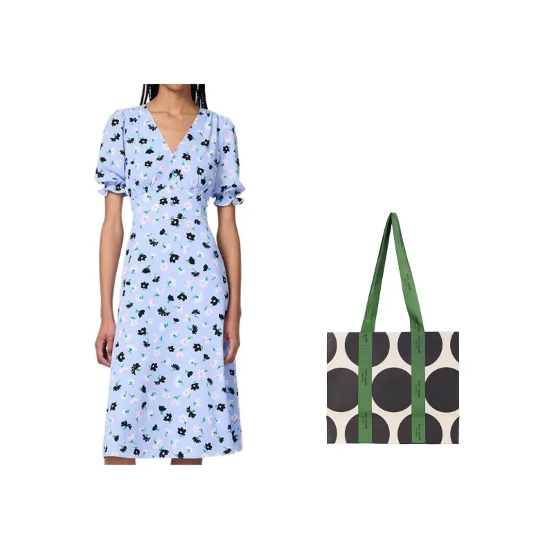 Kate Spade SS25 Short Sleeved Dresses Women's Blue-4