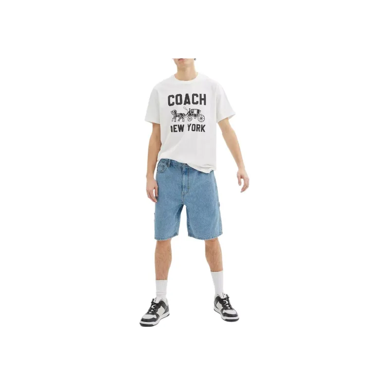 COACH Denim Shorts Men Blue-1