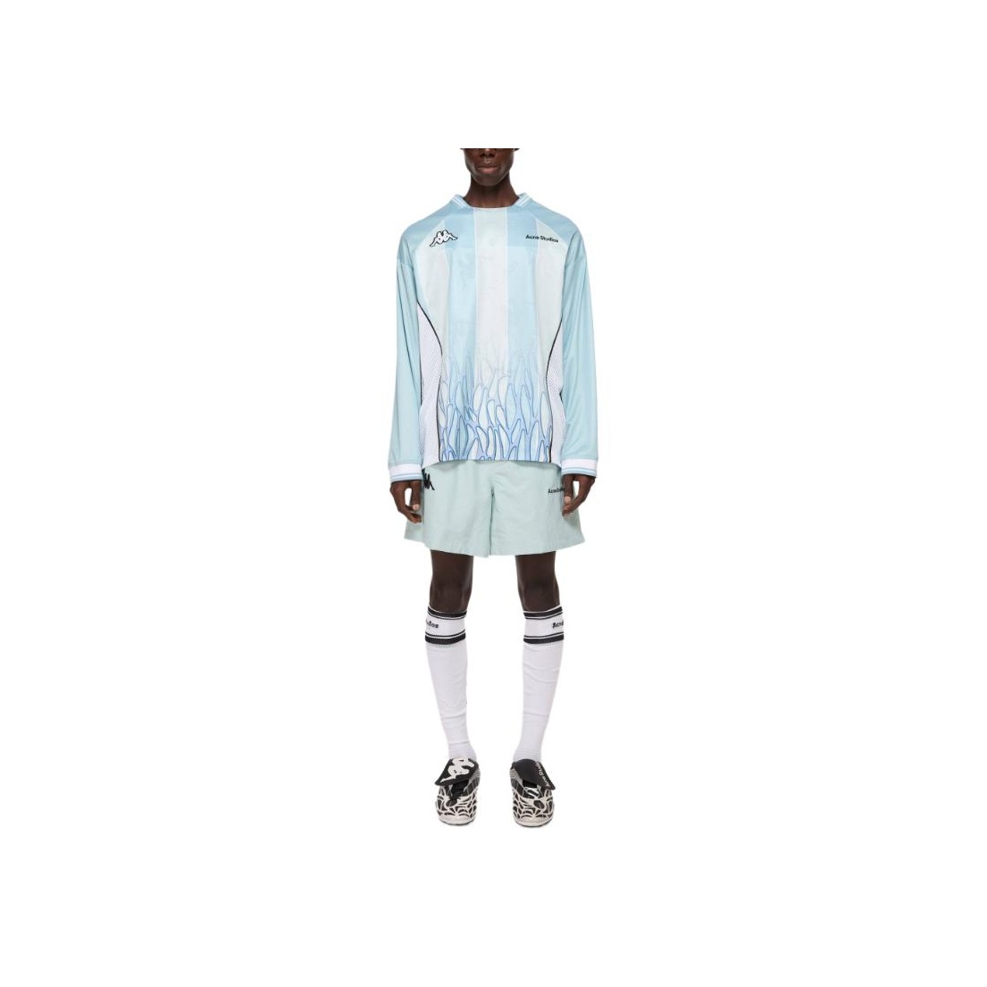 Acne Studios x Kappa/, SS25 Casual Shorts Unisex Light Blue