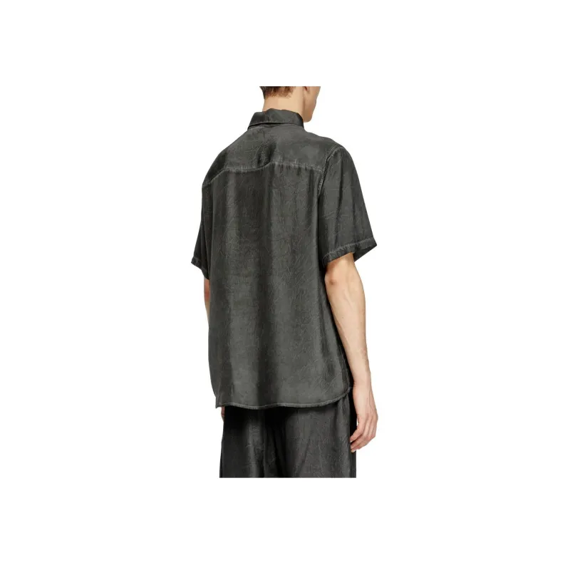 DIESEL S Leon Crinkled Short Sleeved Shirt-2