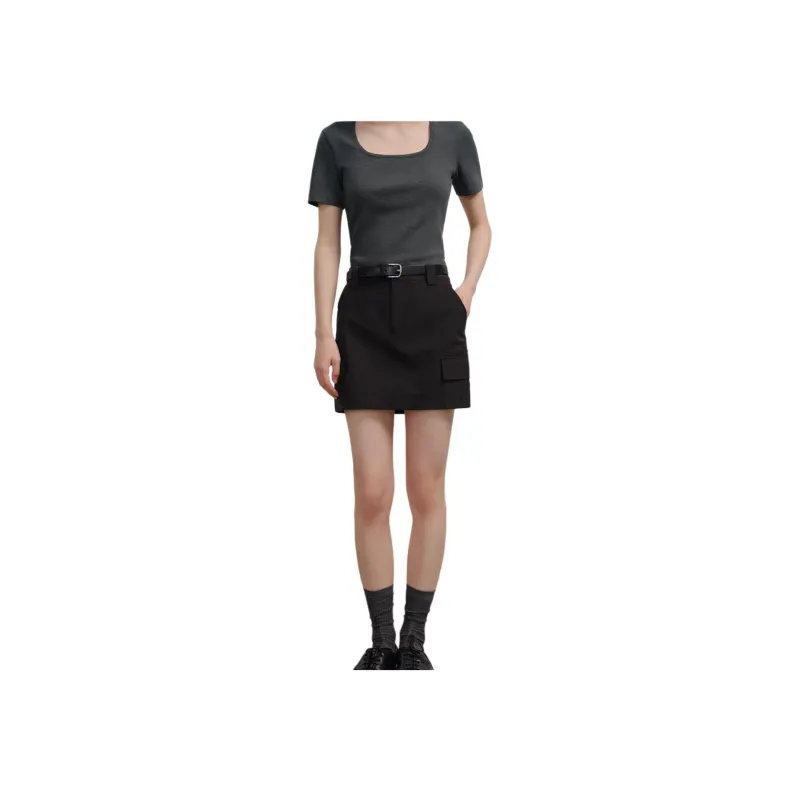 Orange Desire Cargo Short Skirts Women's-4