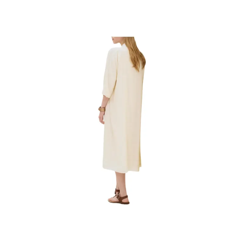 HERMES Long Sleeved Dress Women's Yellow-0