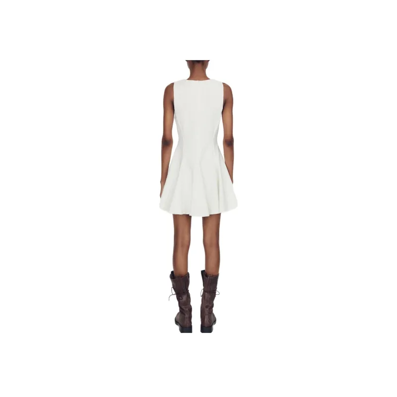 ZARA Sleeveless Dress Women's Frosted White-2