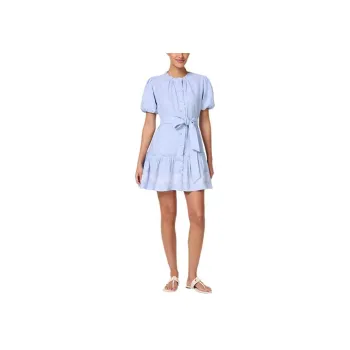 Kate Spade Qutlel Collection SS25 Short Sleeved Dress Women's Blue