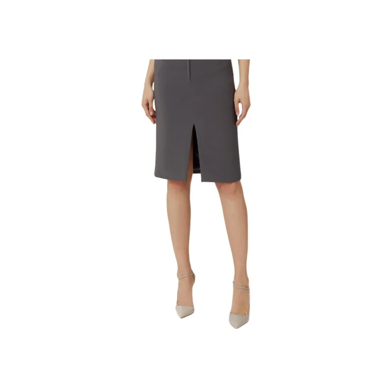 Elisabetta Franchi Midi Rock Aus Leichtem Crêpe Casual Long Skirts Women's Lead-3