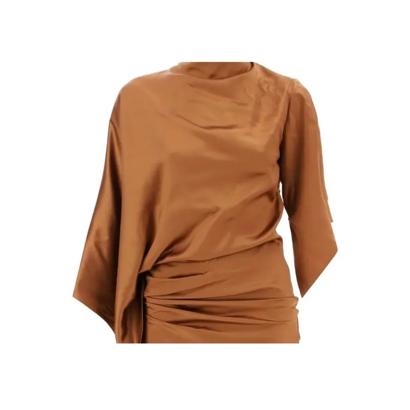 CHRISTOPHER ESBER Short-Sleeved Dresses Women's Brown-1