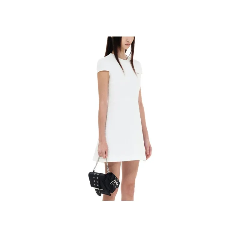 WE11DONE SS25 Short Sleeved Dress Women's White-3