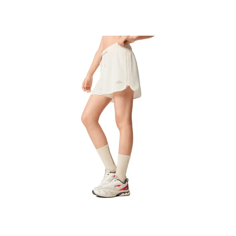 LiNing Fitness Series Sports Shorts Women's Ivory-2