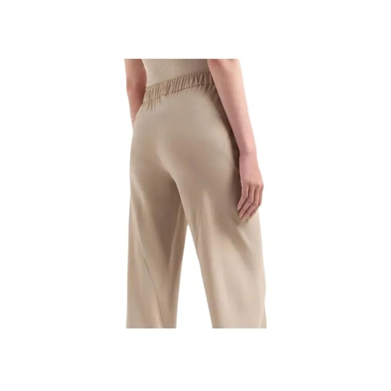 Emporio Armani Triple Silk Georgette Flared Trousers-4
