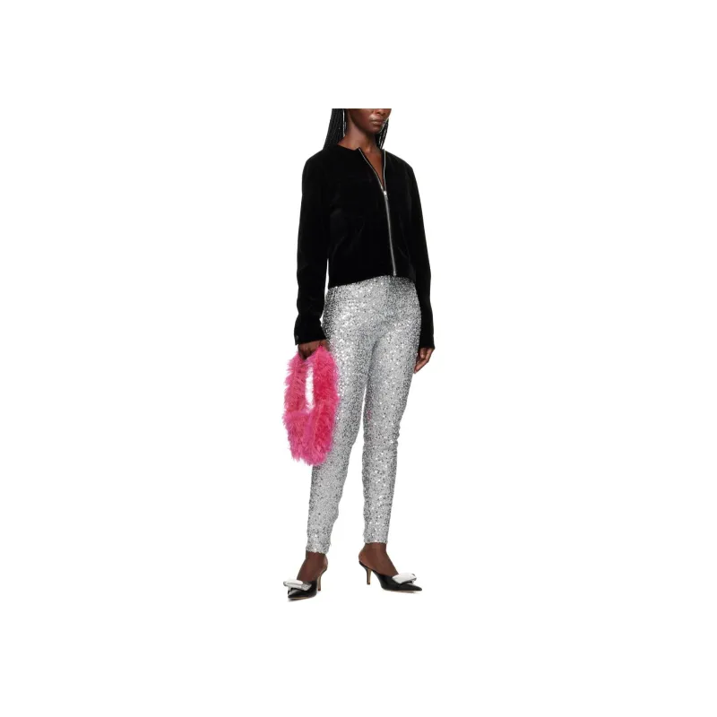 WE11DONE Casual Pants Women's Silver-3