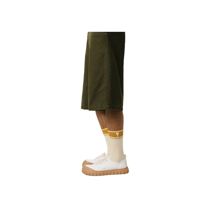 AMIPARIS Mid Calf Socks Unisex Cream Apricot/Coffee-1