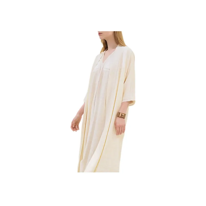 HERMES Long Sleeved Dress Women's Yellow-3