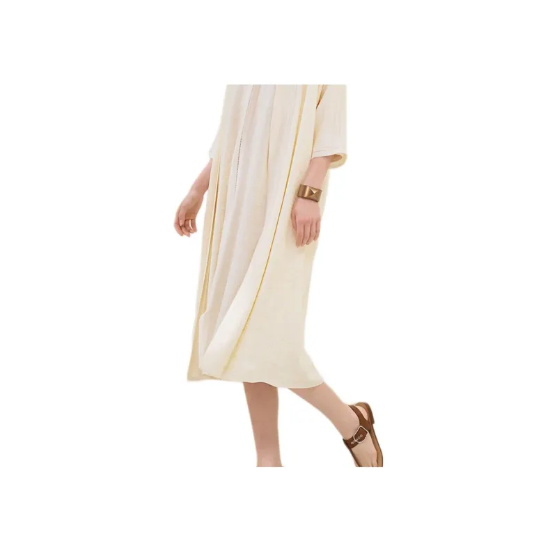 HERMES Long Sleeved Dress Women's Yellow-2