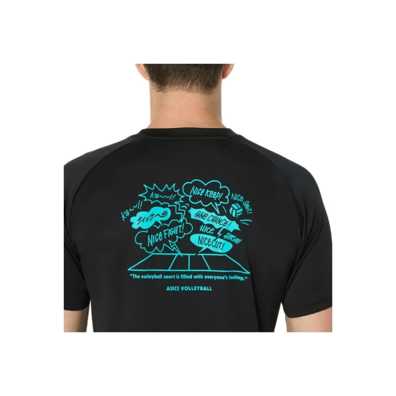 Asics T Shirts Unisex Black-3