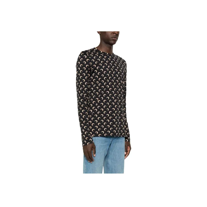 Marine Serre Moon printed Jersey T shirt-1