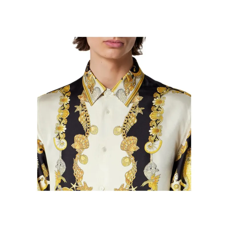 VERSACE Coral Theatre Silk Shirt-4