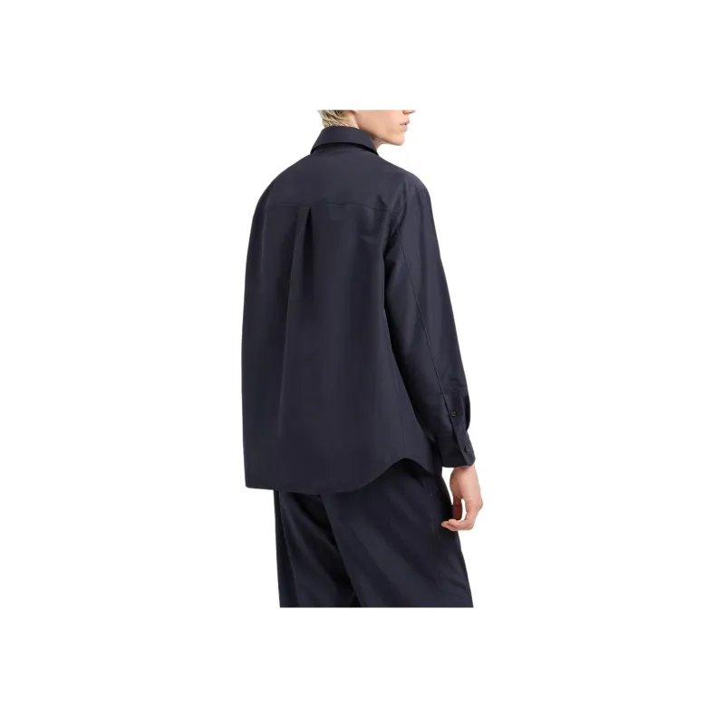 EMPORIO ARMANI Nylon Shirt Jacket With Patch Pocket And Logo Patch-4