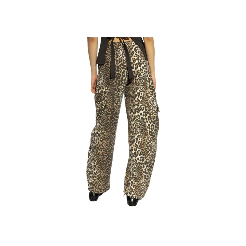 GANNI Leopard print Trousers-4