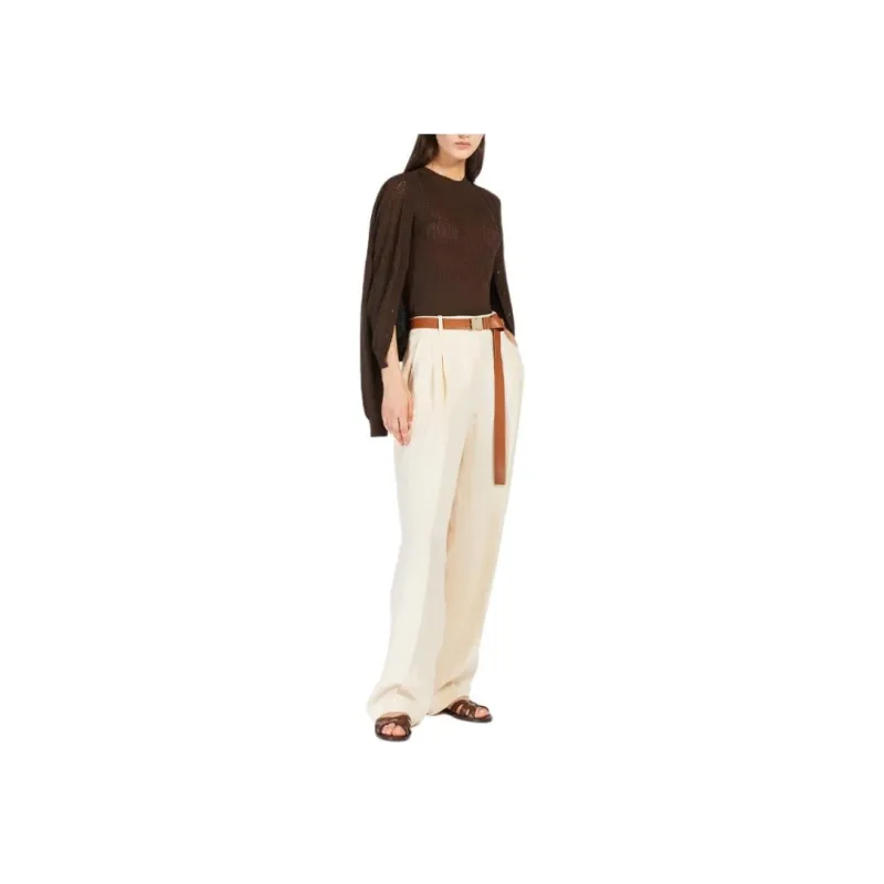MaxMara Studio Casual Pants Women's Beige-2