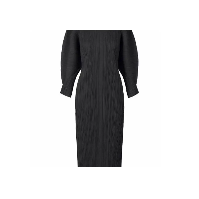 PLEATS PLEASE ISSEY MIYAKE SS22 Long Sleeved Dress Women's Black-1