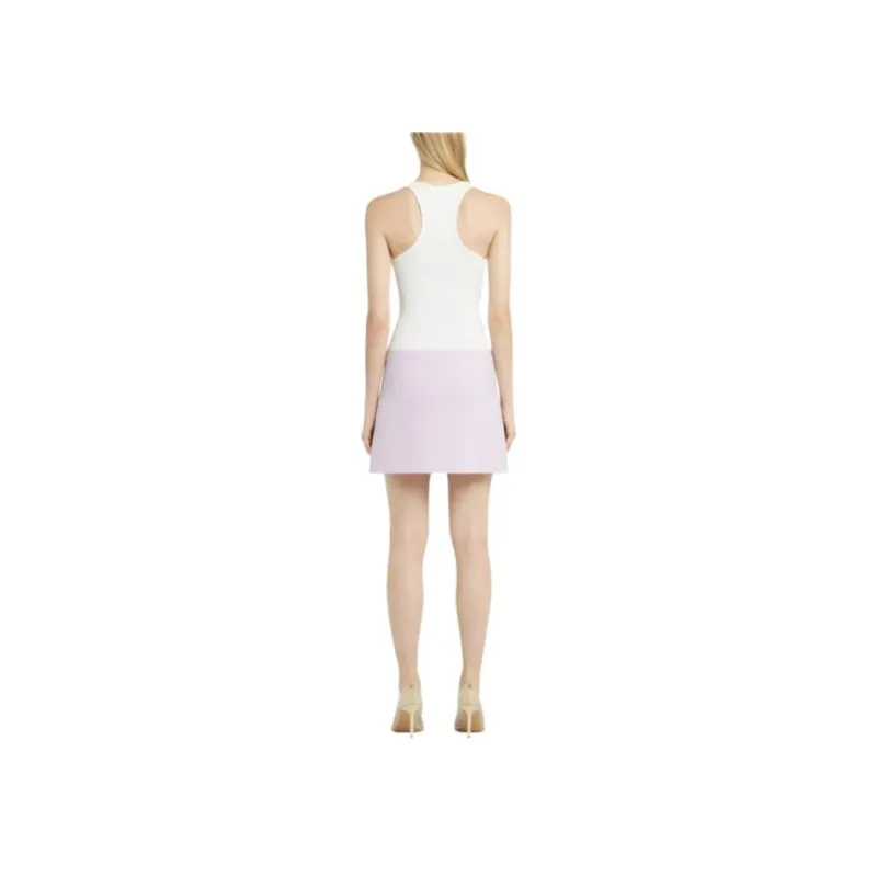 Courrèges Buckle 90s Rib Tank Top 'Heritage White'-4
