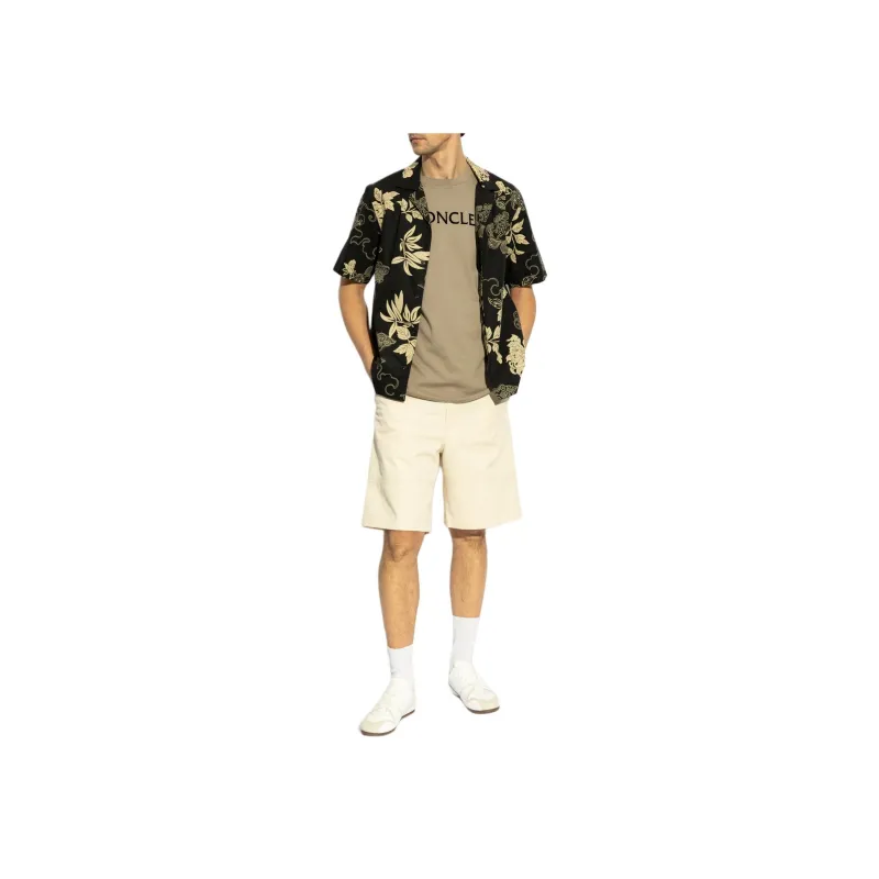 Moncler Floral Printed Straight Hem Shirt-1